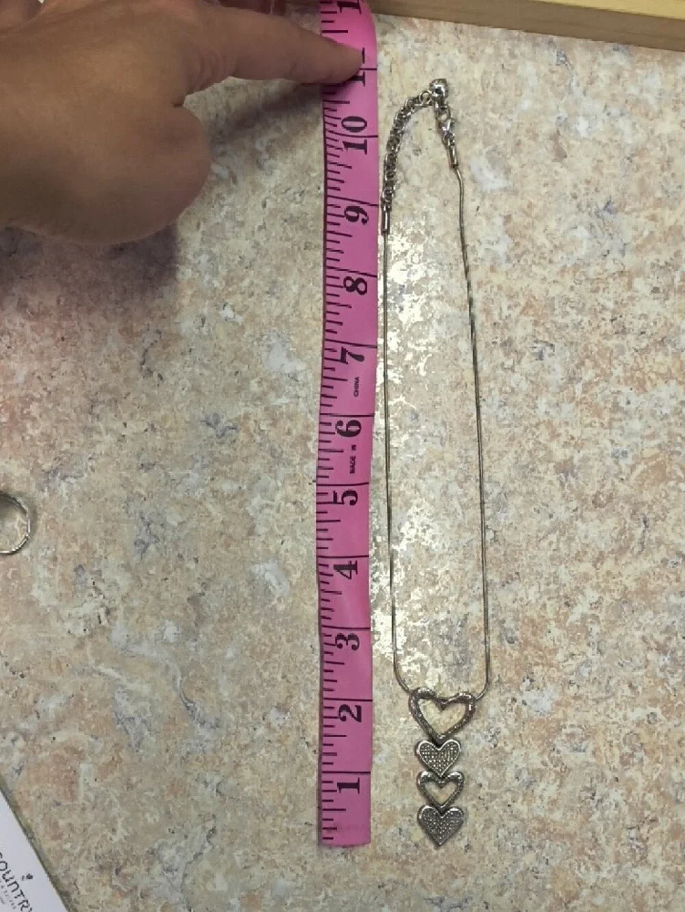 Brighton Silver Heart Pendant Necklace - Sparkling Four-Heart Drop